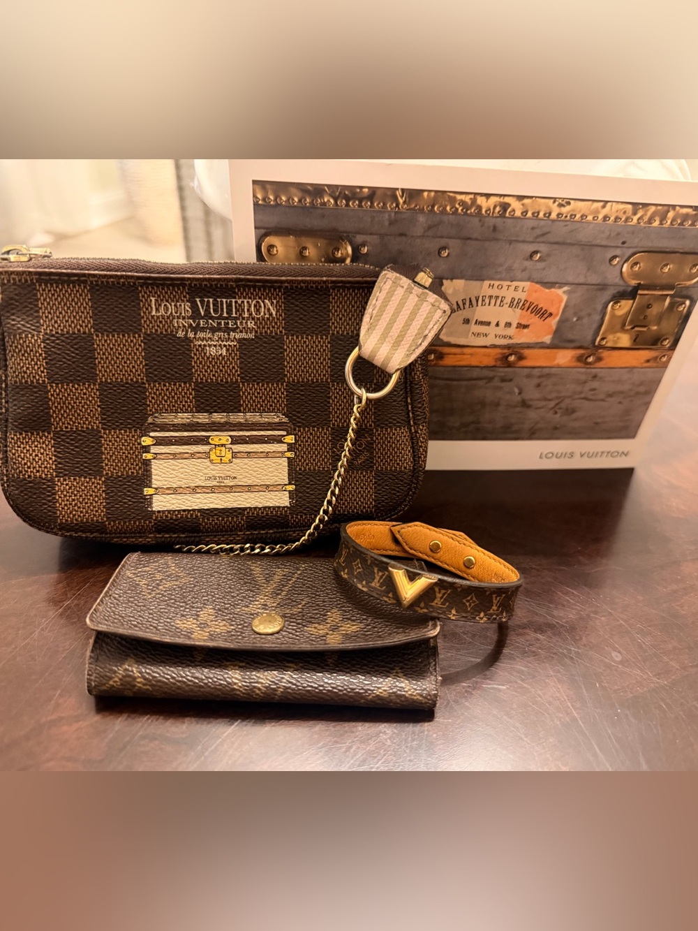 Louis Vuitton 3-Piece Bundle / Limited Edition Mini Pochette + Bracelet + Keys